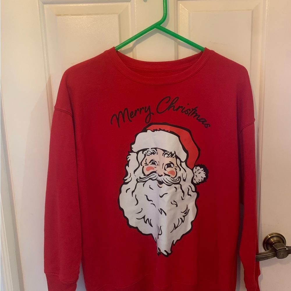 Holiday Time Red Santa Claus Sweatshirt